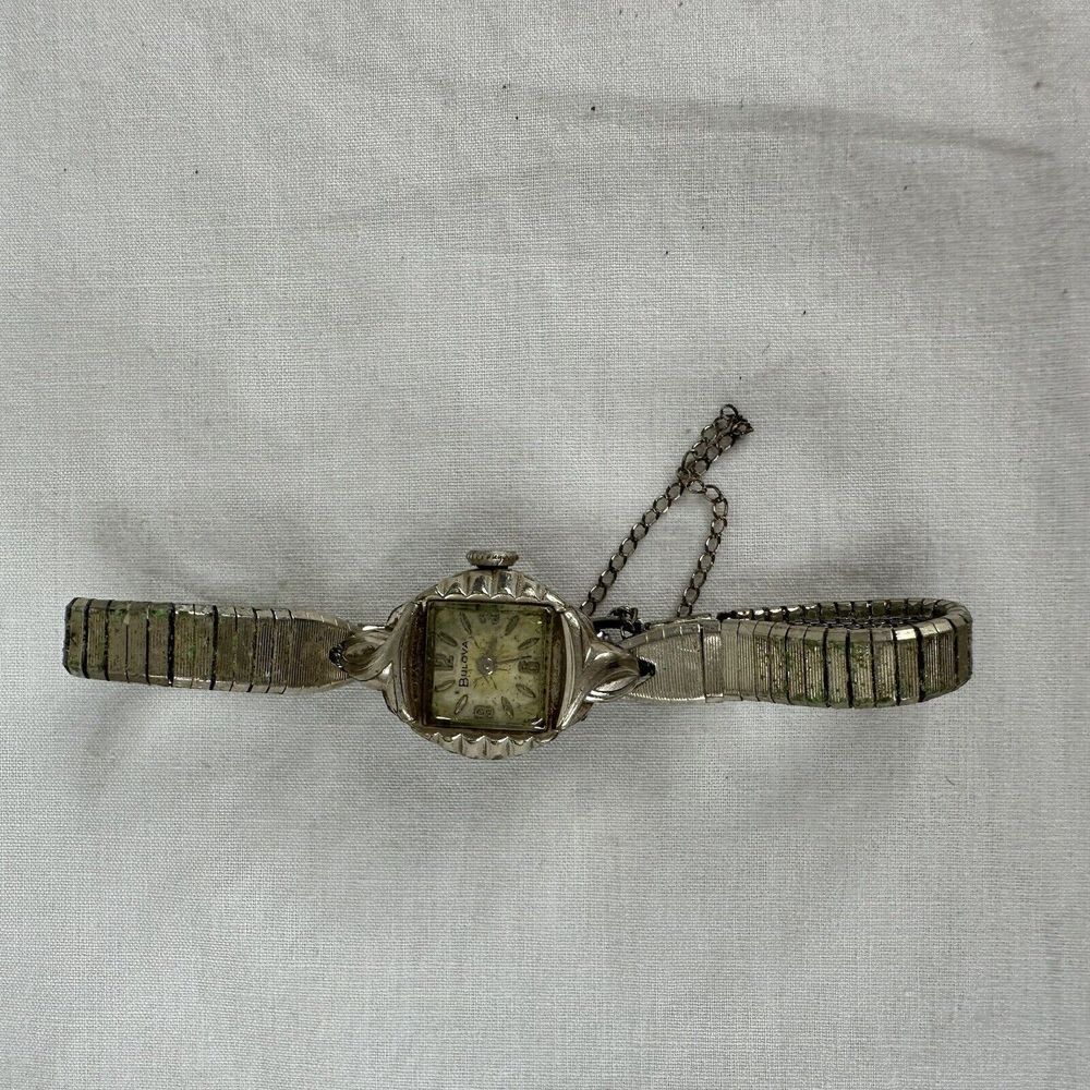 Bulova Women's Vintage Watch, M6, 10k R.G.P. Bezel, Parts/Repair, Stainless Back - Picture 2 of 10